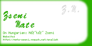 zseni mate business card